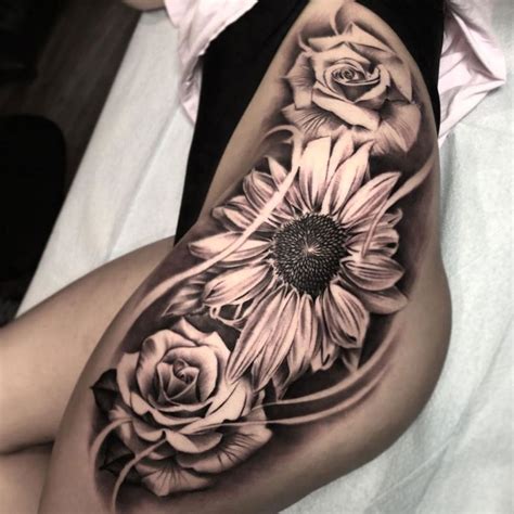 rose hip bum and thigh tattoos|11+ Rose Hip Tattoo Ideas That Will Blow Your Mind!